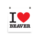 I Heart Beaver Poster