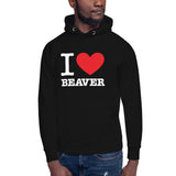 I Heart Beaver Unisex Hoodie